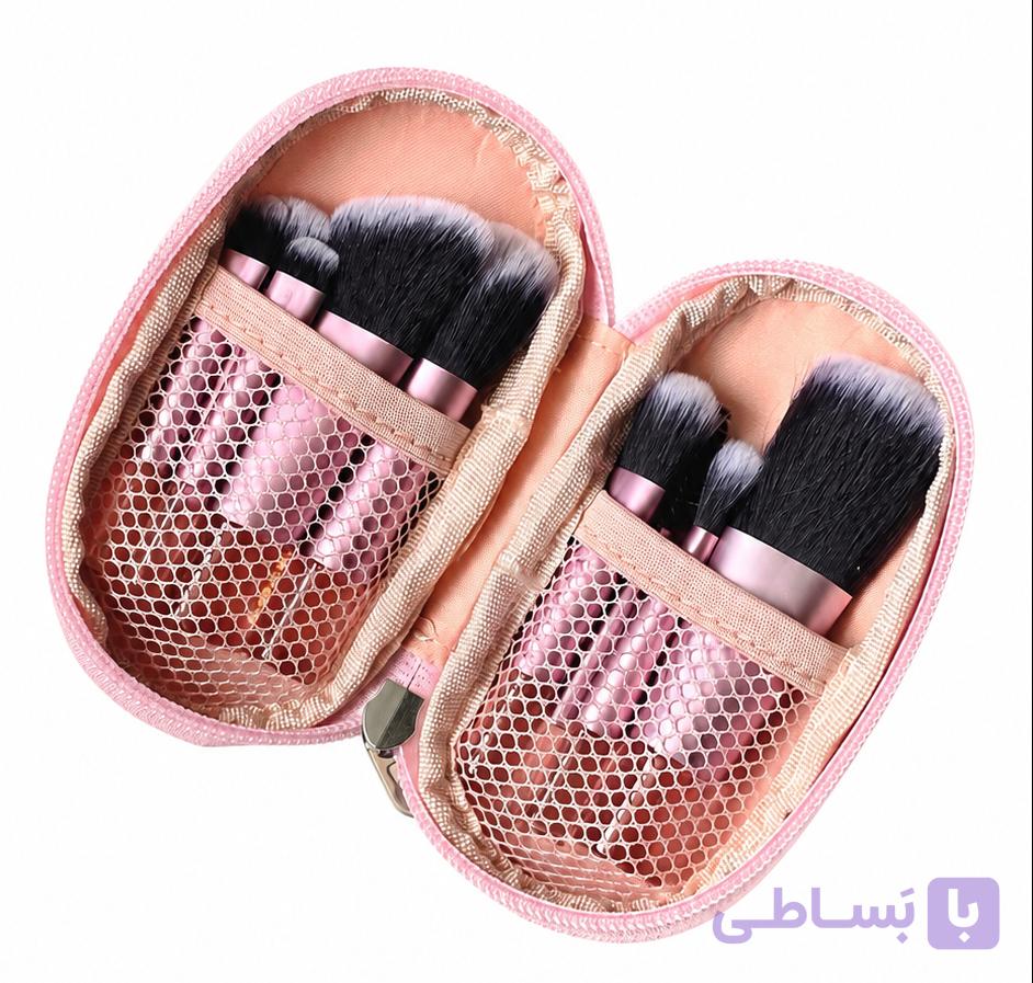 ست براش 10 تکه مینی با کیف چرمی