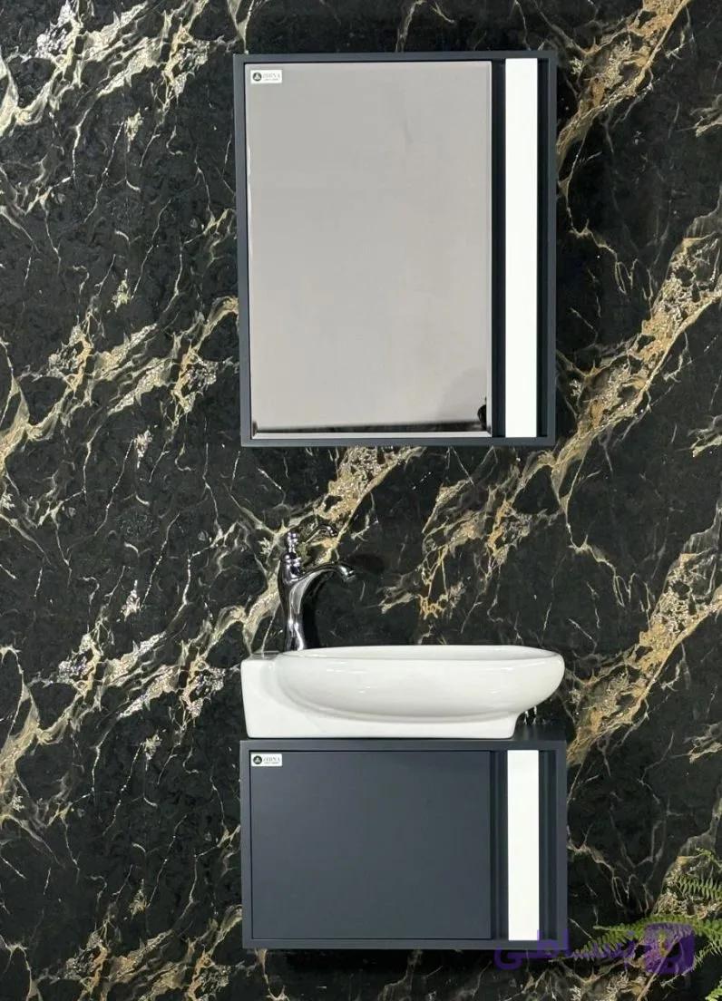 روشویی کابینتی وآینه باکس مدل توسکا کد Ts-55-02