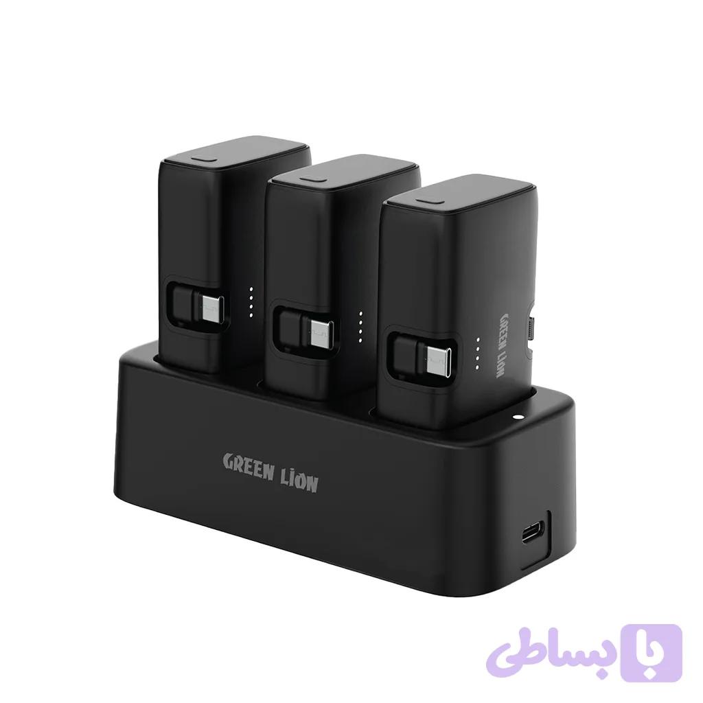 پاوربانک سه‌عددی گرین لاین مدل 3-in-1 Power Bank Station