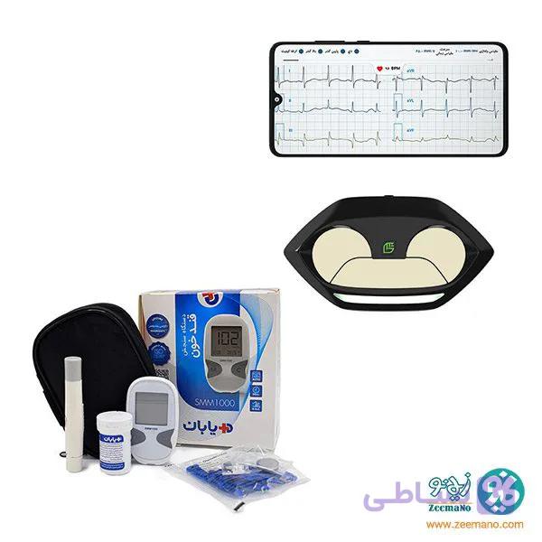 دستگاه ثبت نوار قلب خانگی + دستگاه تست قند دیابان رایگان — تصویر 1