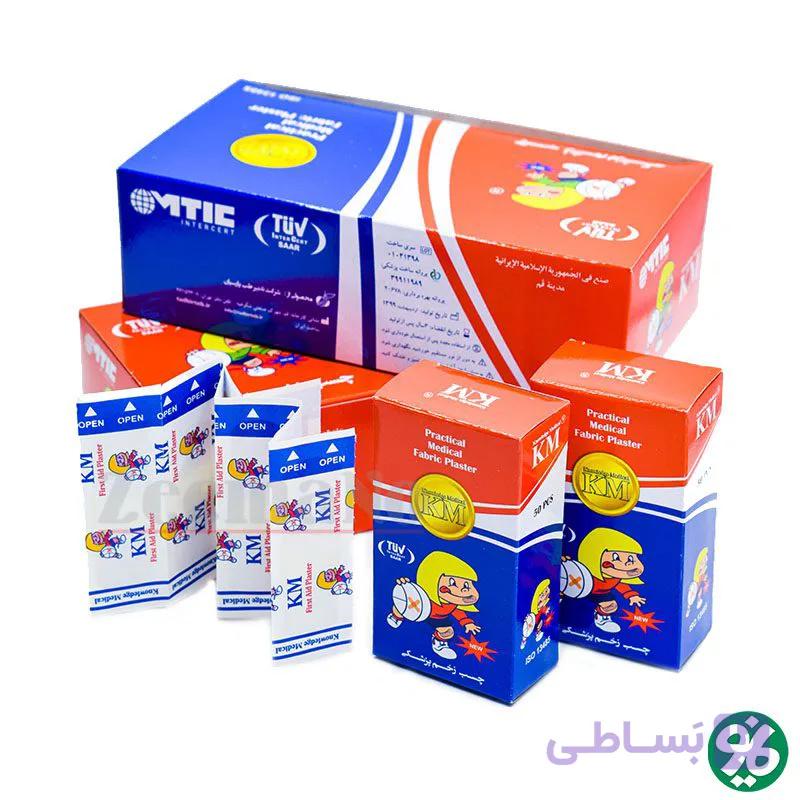 چسب زخم پارچه‌ای  KM (50 عددی)