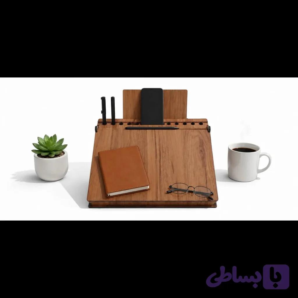 استند تبلت چوبی