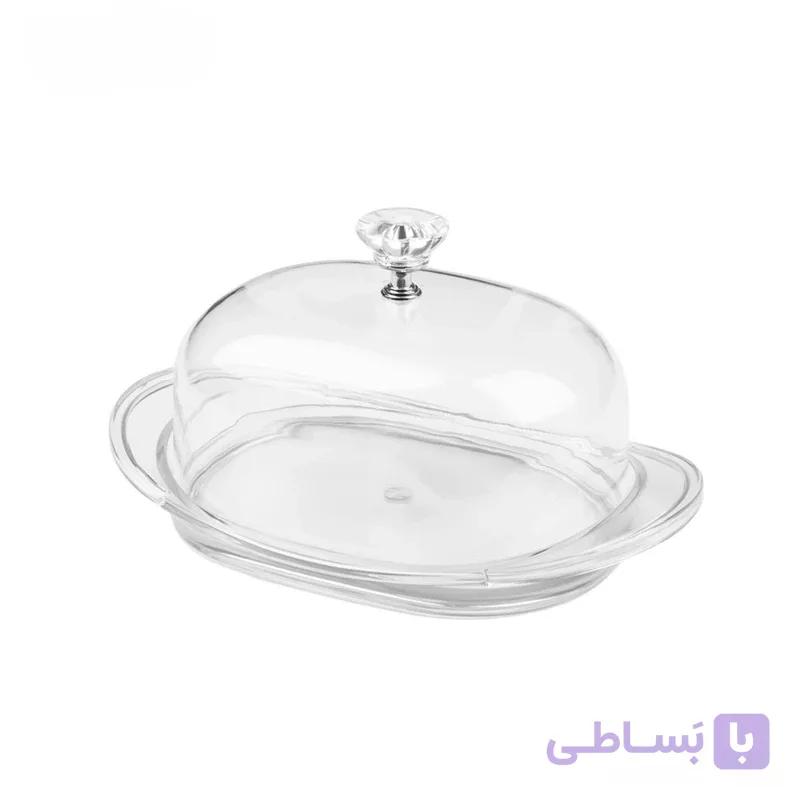ظرف کره خوری لیمون اکرولیک شفاف درب‌دار