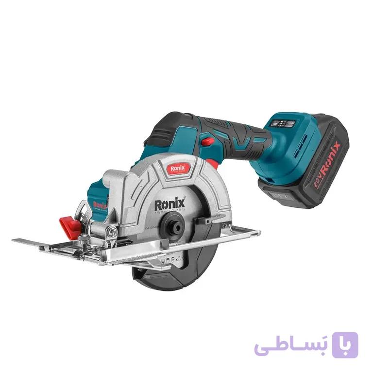 اره گرد شارژی رونیکس مدل 8650 با توان 20 ولت دستی 125 میلی متر موتور براش لس — تصویر 1