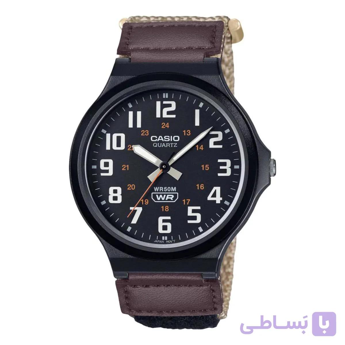 ساعت اسپرت کاسیو مدل MW-240B-5VDF با بند برزنتی