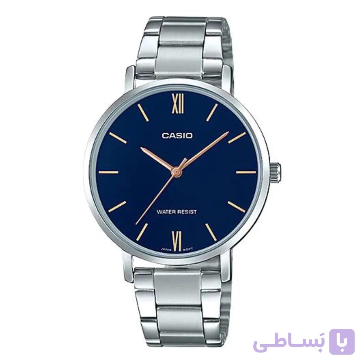 ساعت زنانه کاسیو مدل LTP-VT01D-2B با بند فلزی