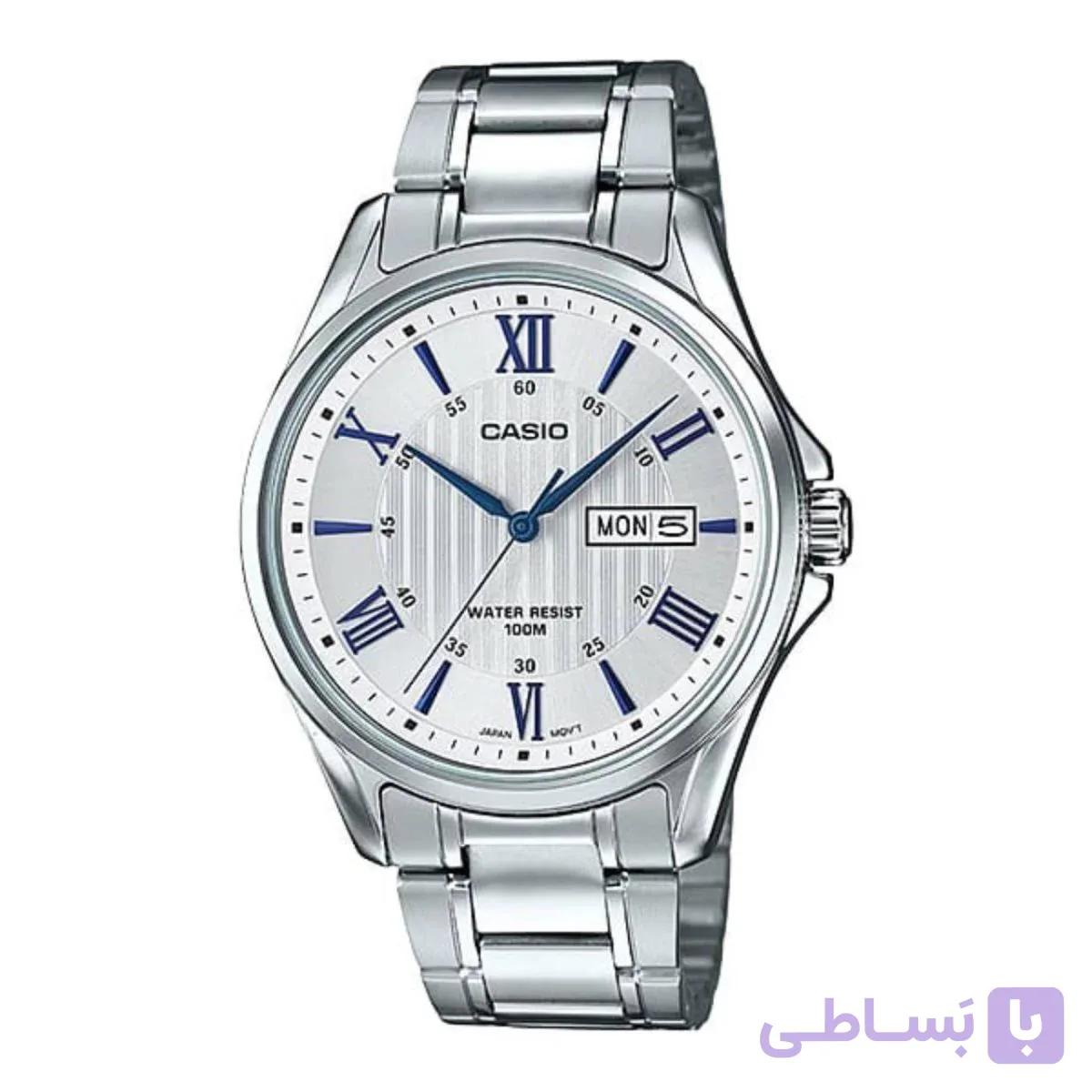 ساعت مچی مردانه کاسیو مدل MTP-1384D-7A2 با بند استیل