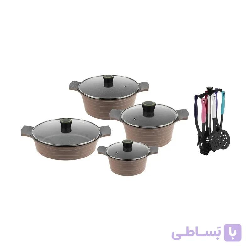 سرویس پخت و پز قابلمه گرانیت 18 پارچه تکنو مدل Venus 02