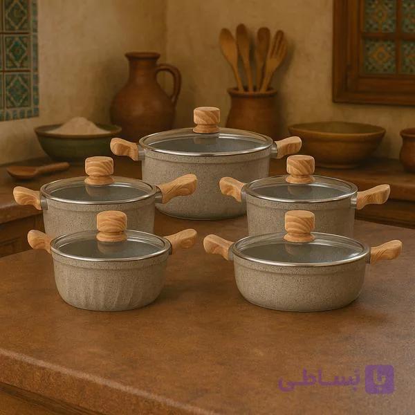 سرویس قابلمه 22 پارچه گرانیتی برلین آلمان مدل BE-2250 — تصویر 1