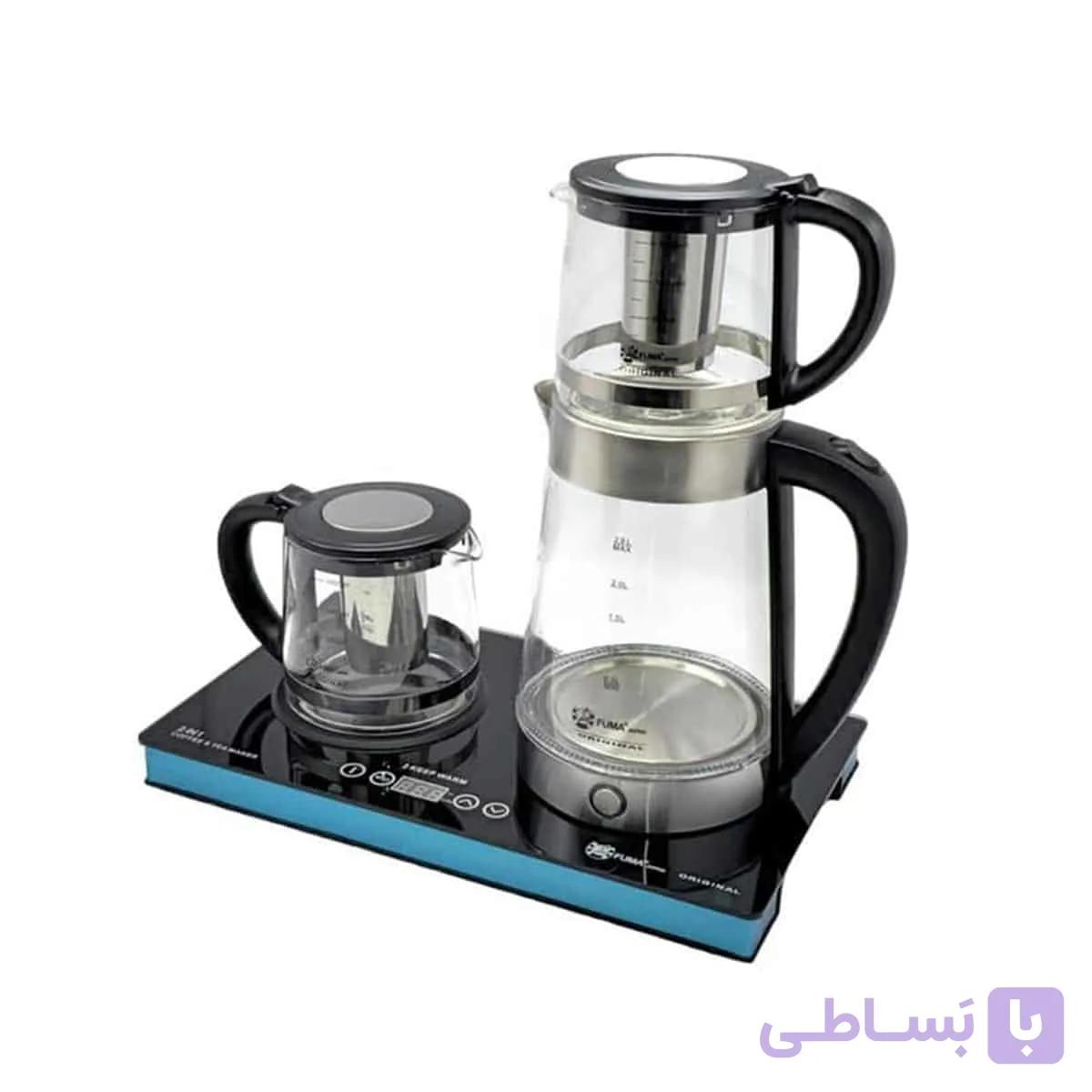 چای ساز فوما مدل FU-2053 دو قوری استفاده بصورت روهمی و کنارهمی