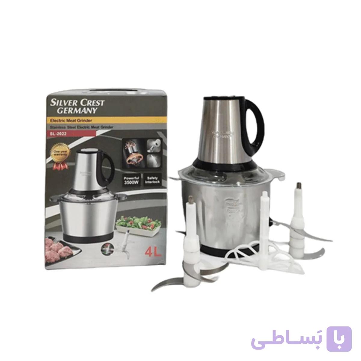 خردکن سیلور کرست مدل SL-2022 دسته دار 4 لیتری استیل — تصویر 1