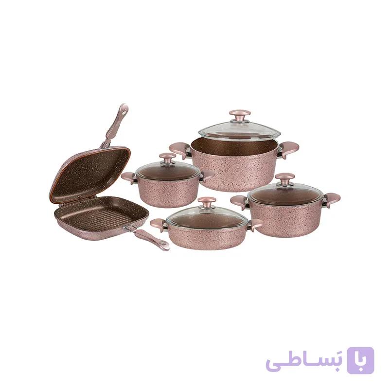 سرویس قابلمه نانو گرانیتی اویز مدل سوینگ 10 پارچه بدون تابه رژیمی — تصویر 1