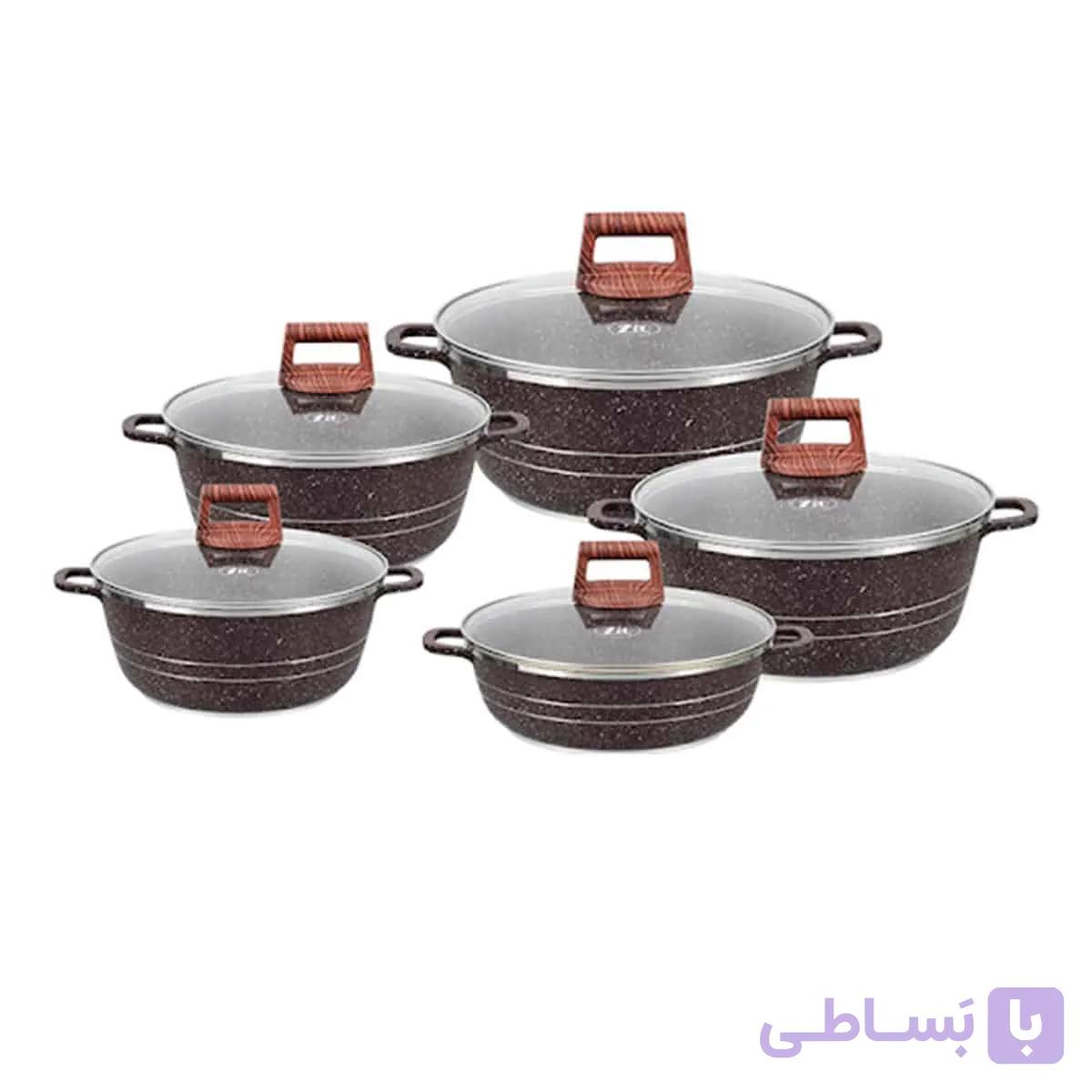 سرویس قابلمه 10 پارچه گرانیتی مارک زیو ترکیه مدل Z-7105 — تصویر 1