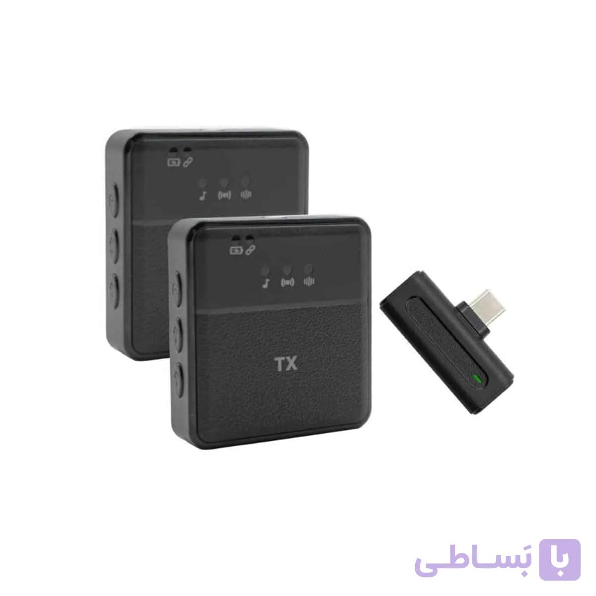 میکروفن یقه ای بی‌سیم مدل SX8 2in1