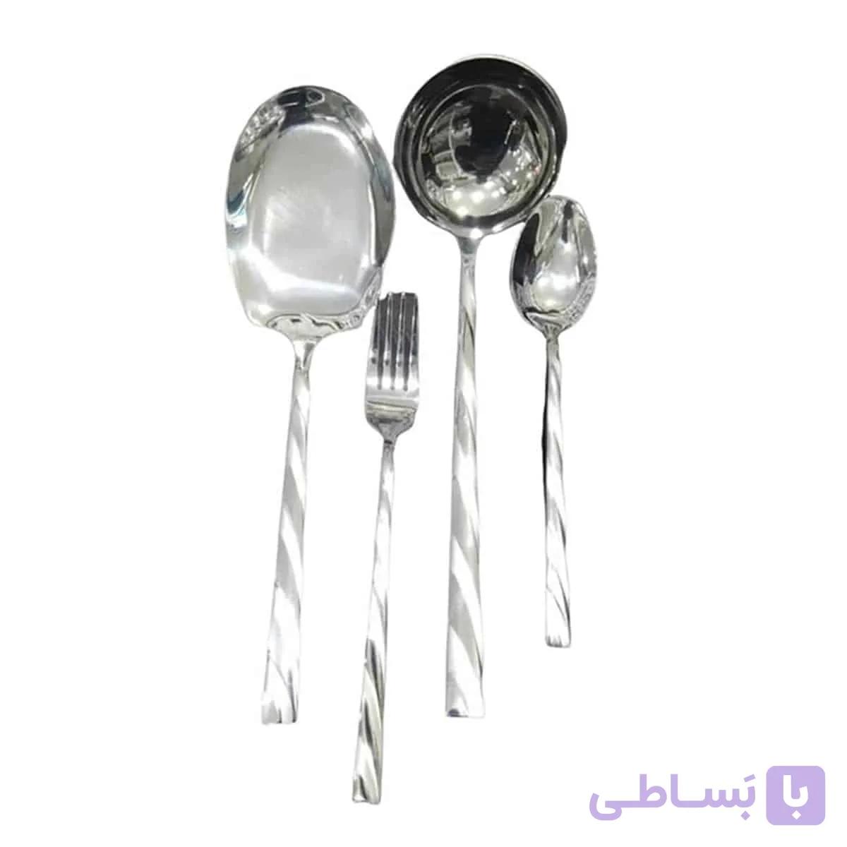 سرویس قاشق چنگال یونیک 24 نفره 120 تکه راه راه