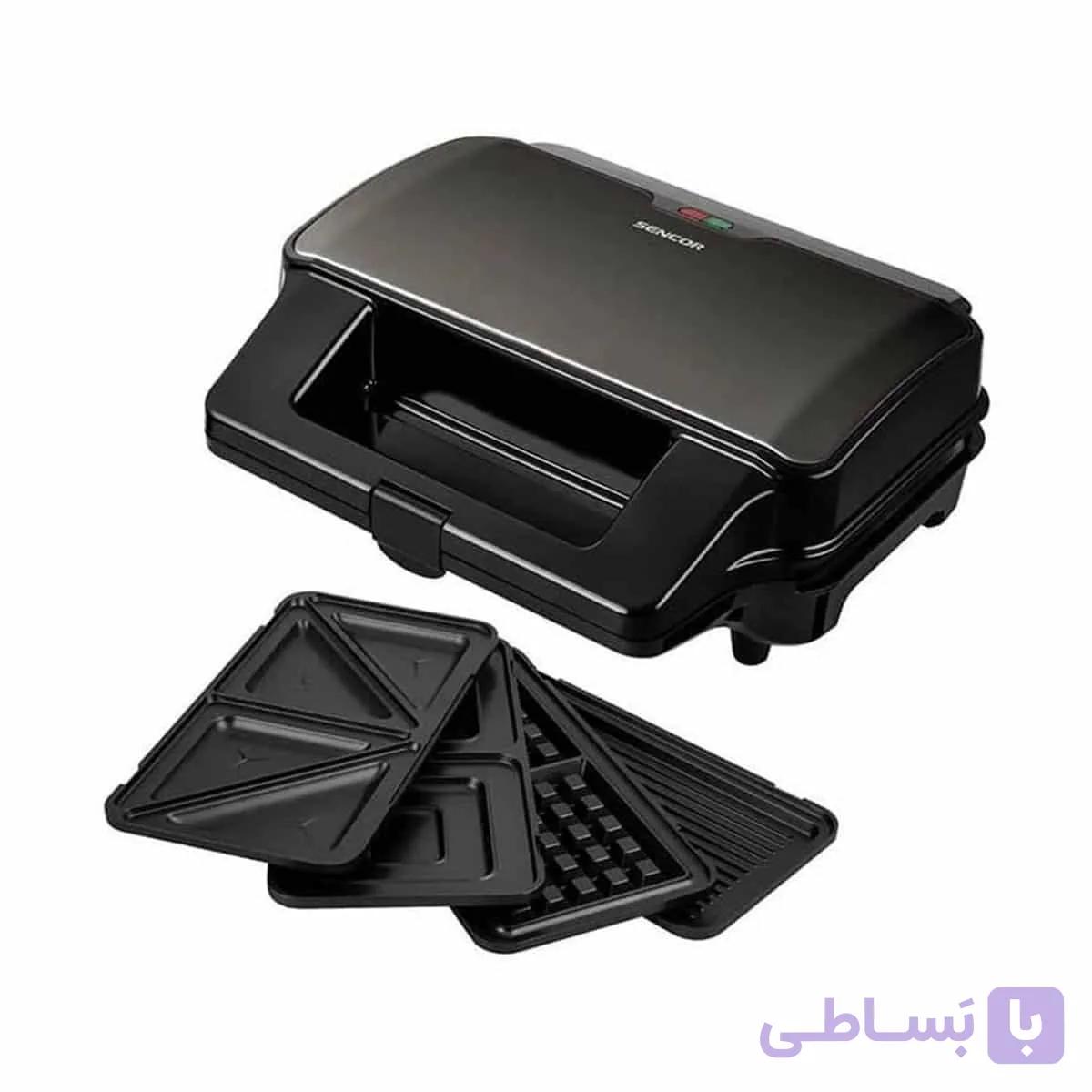 ساندویچ ساز 4 کاره سنکور مدلSSM9978BK با بدنه استیل ضد زنگ