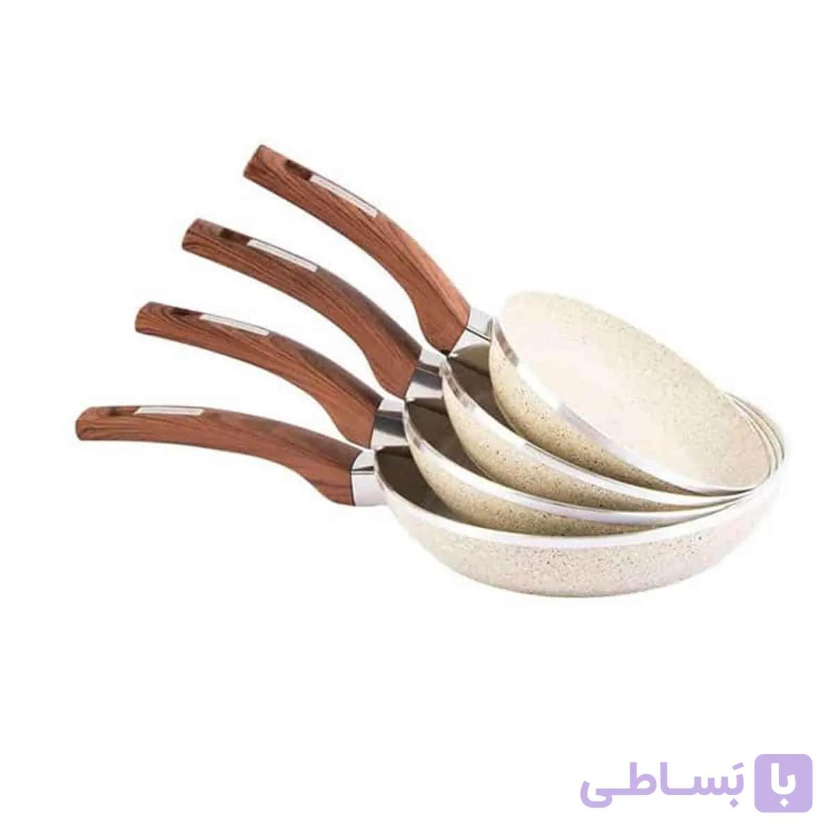 ست ماهیتابه گرانیتی ضد خش 4 عددی زیو ترکیه اصل — تصویر 1