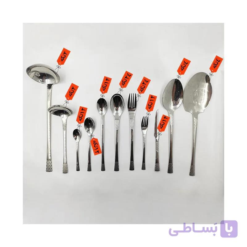 سرویس قاشق چنگال یونیک مدل آناناسی 24 نفره 120 تکه اصل آهنربانگیر
