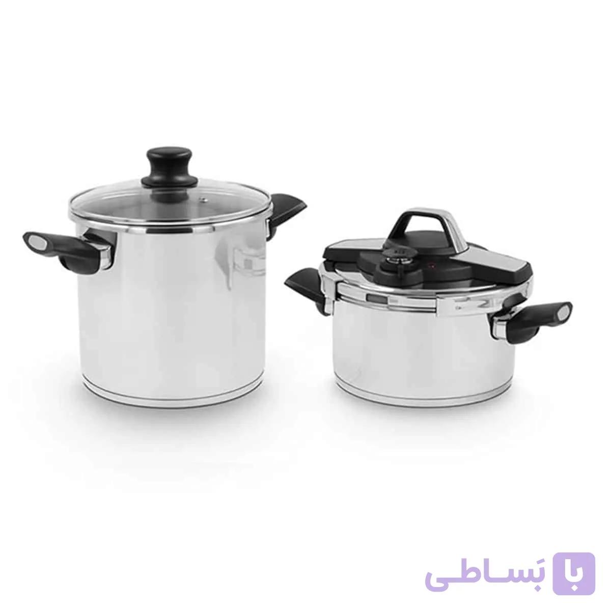 زودپز روگازی استیل 4+7 لیتری کافلون KF-318W اصل آلمان — تصویر 1
