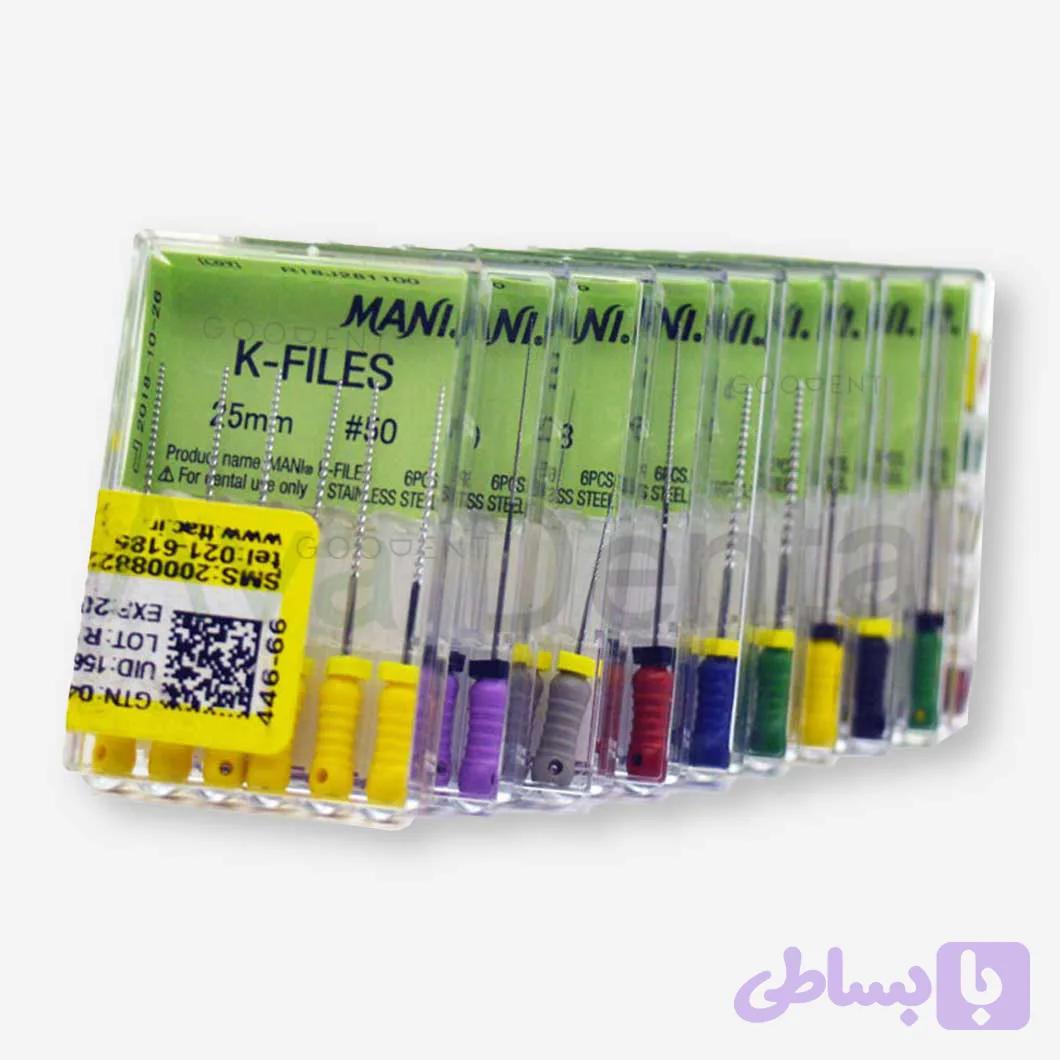 کافایل دستی مانی( چینی درجه1 ) 25 میل K-Files Mani — تصویر 1