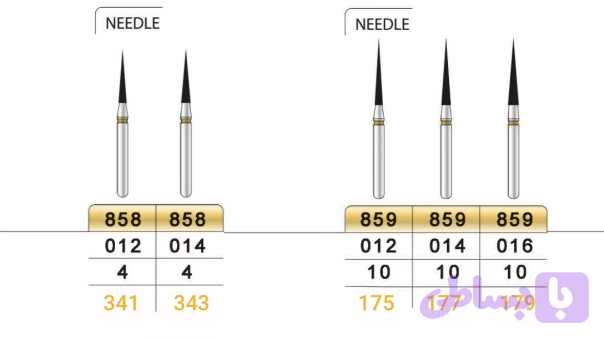 فرز توربین الماسی پالیش کامپوزیت نیدل دور زرد تیزکاوان Teeskavan Needle