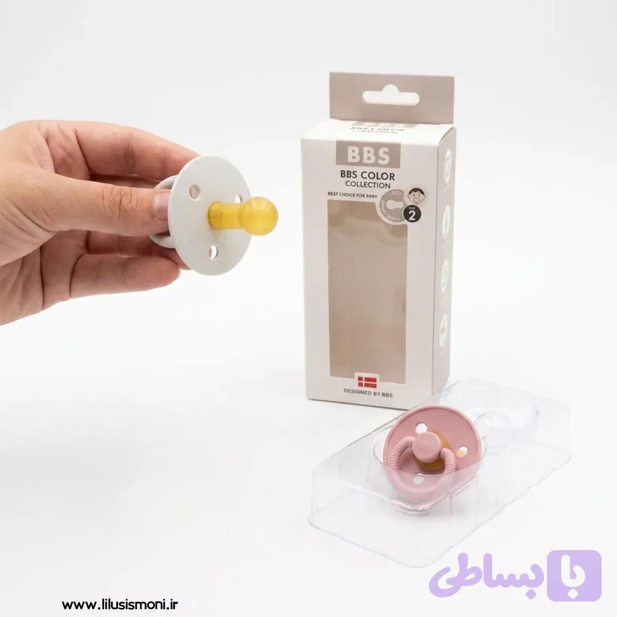 پستانک دوقلو ببس BBS سیلیکونی حفره دار — تصویر 1