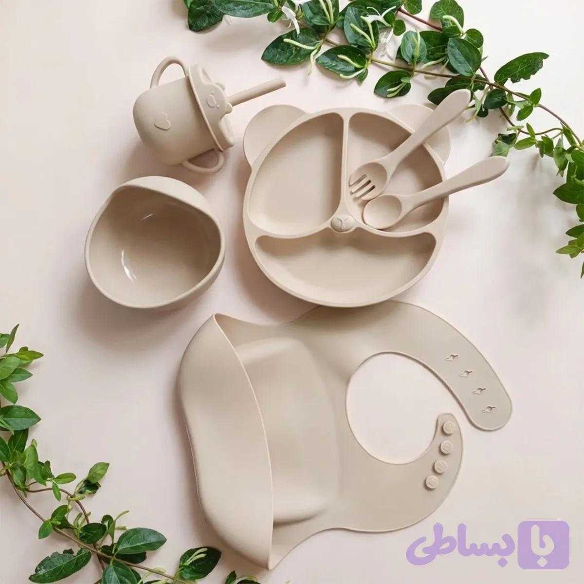 ظرف غذا کودک سيليکونی 6 تکه سلفونی — تصویر 1