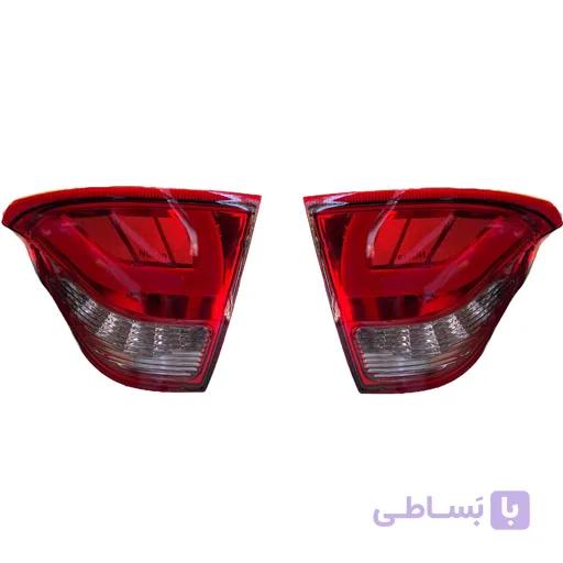 چراغ عقب اسپرت کوییک قرمز سفید جفتی — تصویر 1