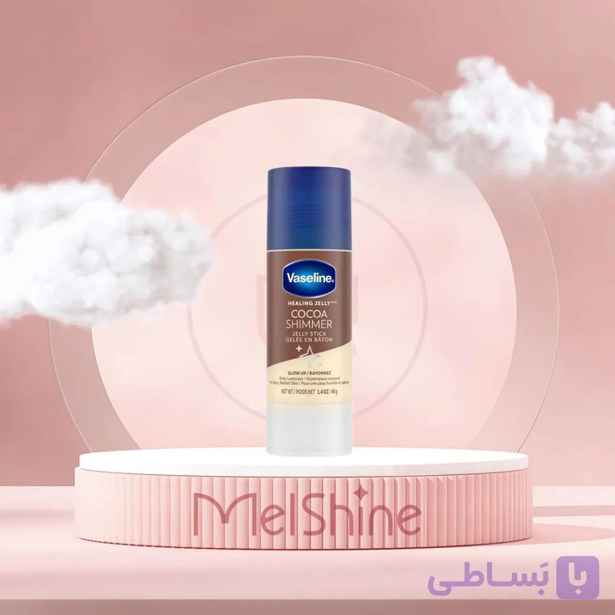 شیمر استیکی شاین وازلین Vaseline Cocoa Shimmer Jelly Stick Gelee — تصویر 1