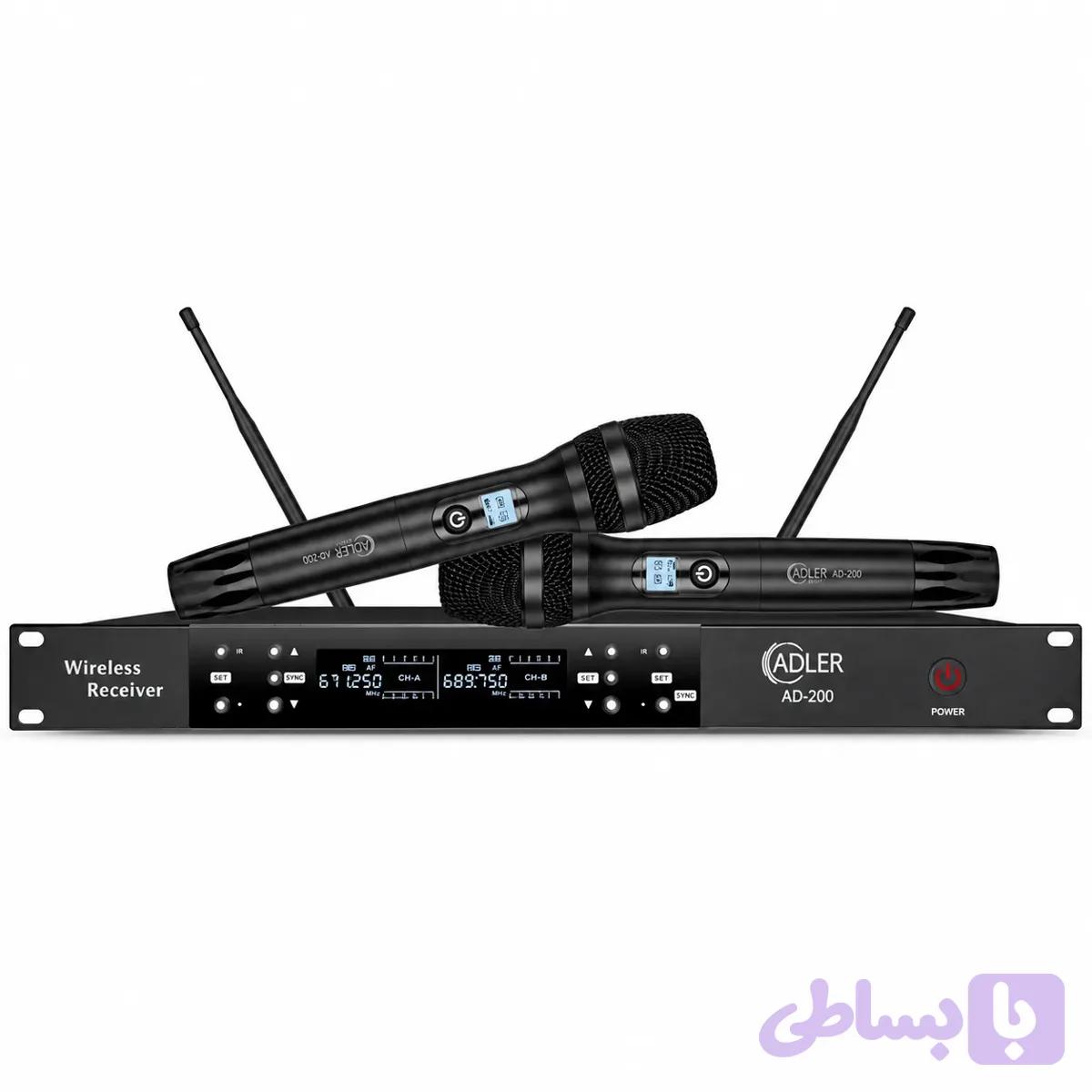 میکروفن بی سیم دو دستی ADLER AD-200