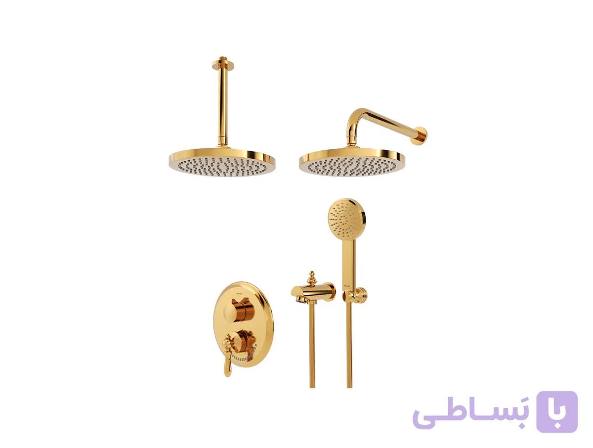 شیر توکار حمام شودر مدل زیگموند ABS | طلا | تیپ چهار