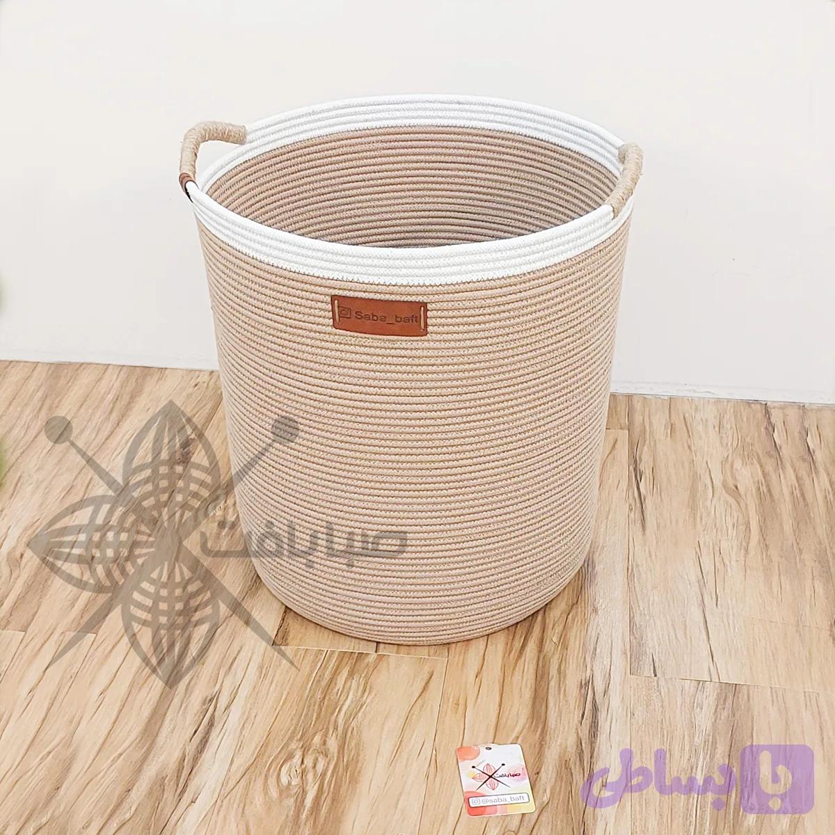 سبدلباس قیطان کرم و شیری (صبا بافت)
