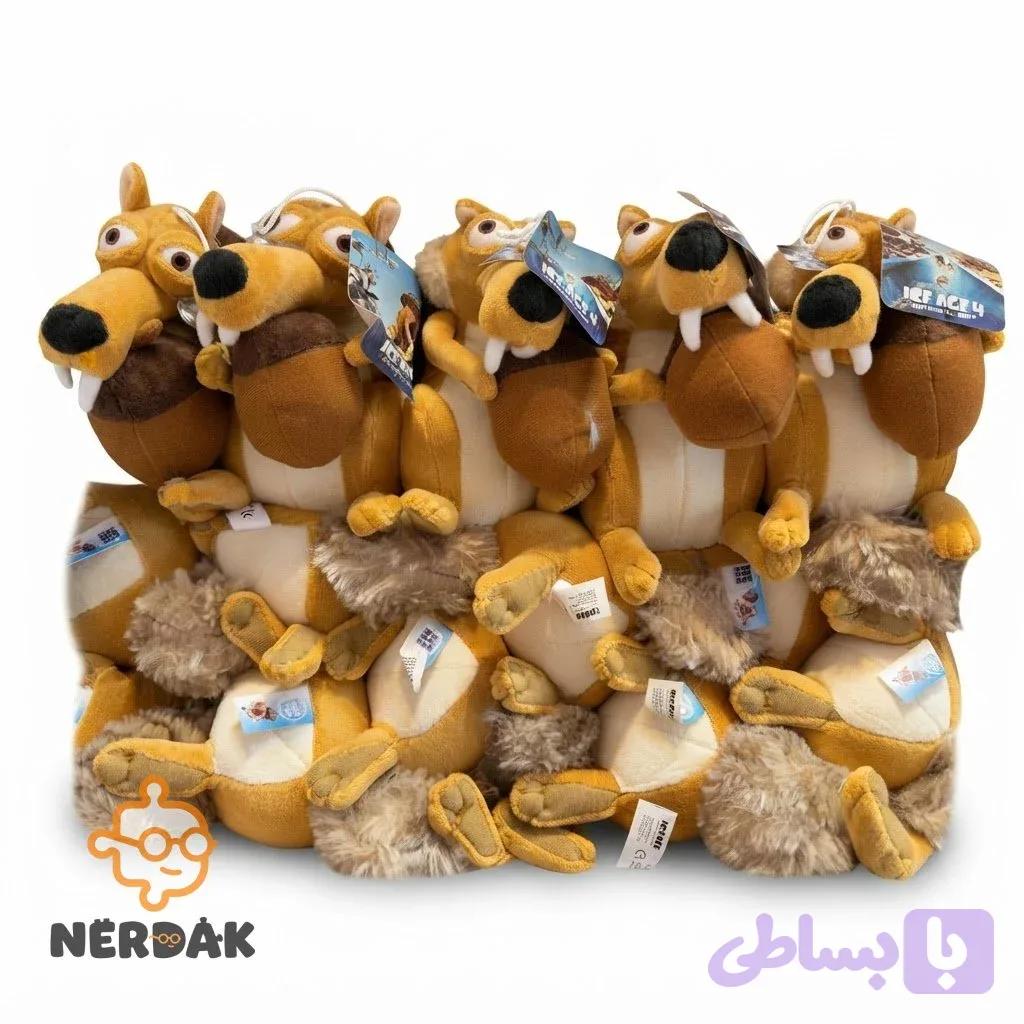 عروسک پولیشی اسکرات (Scrat) شخصیت عصر یخبندان – ارتفاع ۳۵ سانتی‌متر کد 90655 — تصویر 1