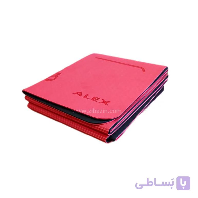 مت یوگا حرفه ای الایمنت (TPE) تاشو 6 میل : قرمز + کاور رایگان — تصویر 1