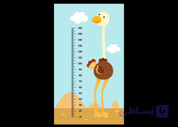 استیکر اندازه گیری رشد کودک طرح پرنده فانتزی