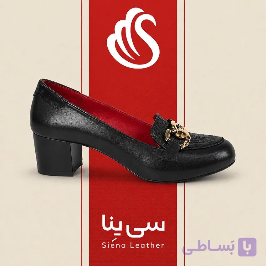 کفش کلاسیک راحتی کد ۴۴۰۶ – چرم طبیعی مشکی با زیره نیولایت