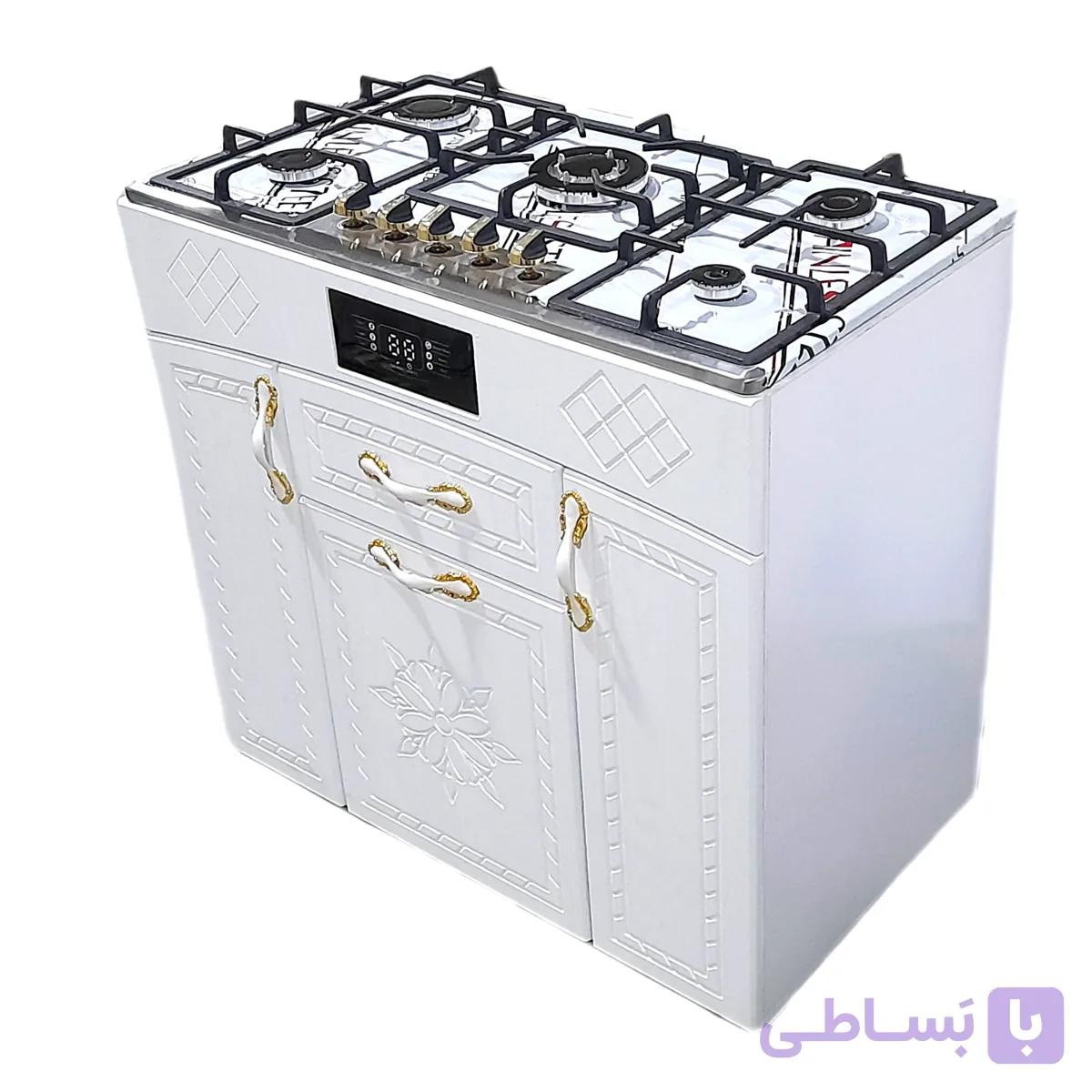 اجاق گاز 5 شعله هاکان مدل اجاق گاز چهار درب صفحه استیل بوش با ترموکوپل — تصویر 1