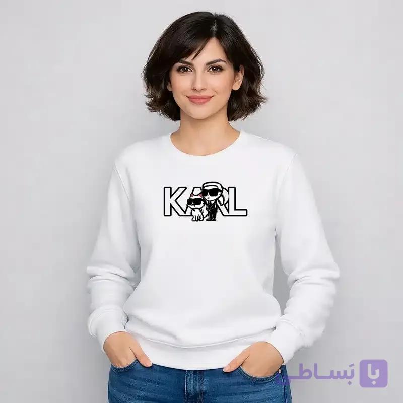 دورس سفید زنانه مدل کارل |صد درصد پنبه| کد :10178 — تصویر 1