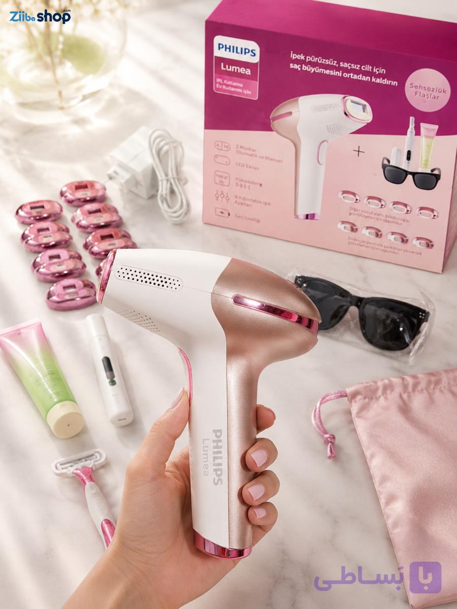 کیت کامل لیزر فیلیپس رفع موهای زائد  Philips Lumea IPL به همراه لوازم جانبی،8عدد سری. عینک ایمنی و کیف مسافرتی.ژیلت.ماشین اصلاح کوچک — تصویر 1