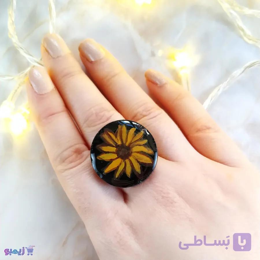 انگشتر طرح آفتابگردون — تصویر 1