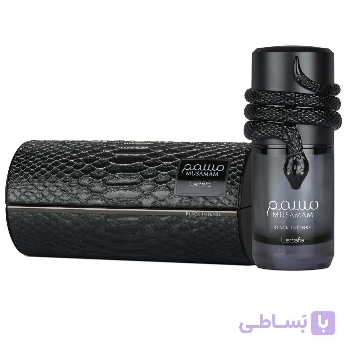 عطر مردانه لطافه مسمم بلک اینتنس مدل Musamam Black Intense حجم 100 میل — تصویر 1