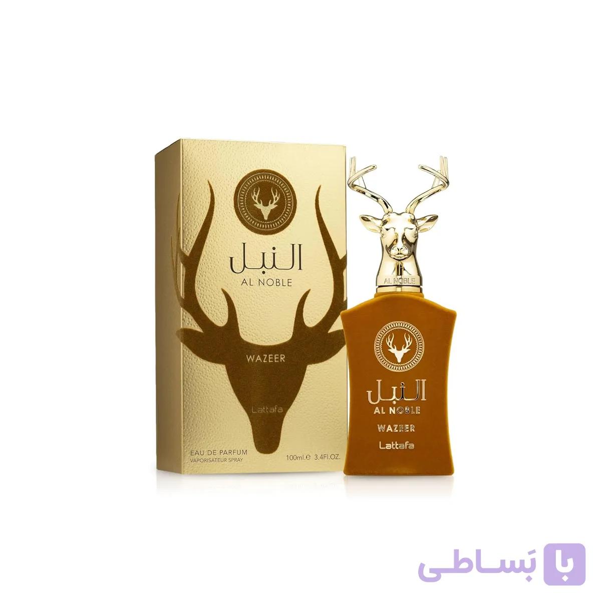 عطر زنانه و مردانه لطافه النبل وزیر قهوه ای مدل Al Noble Wazeer حجم 100 میل — تصویر 1