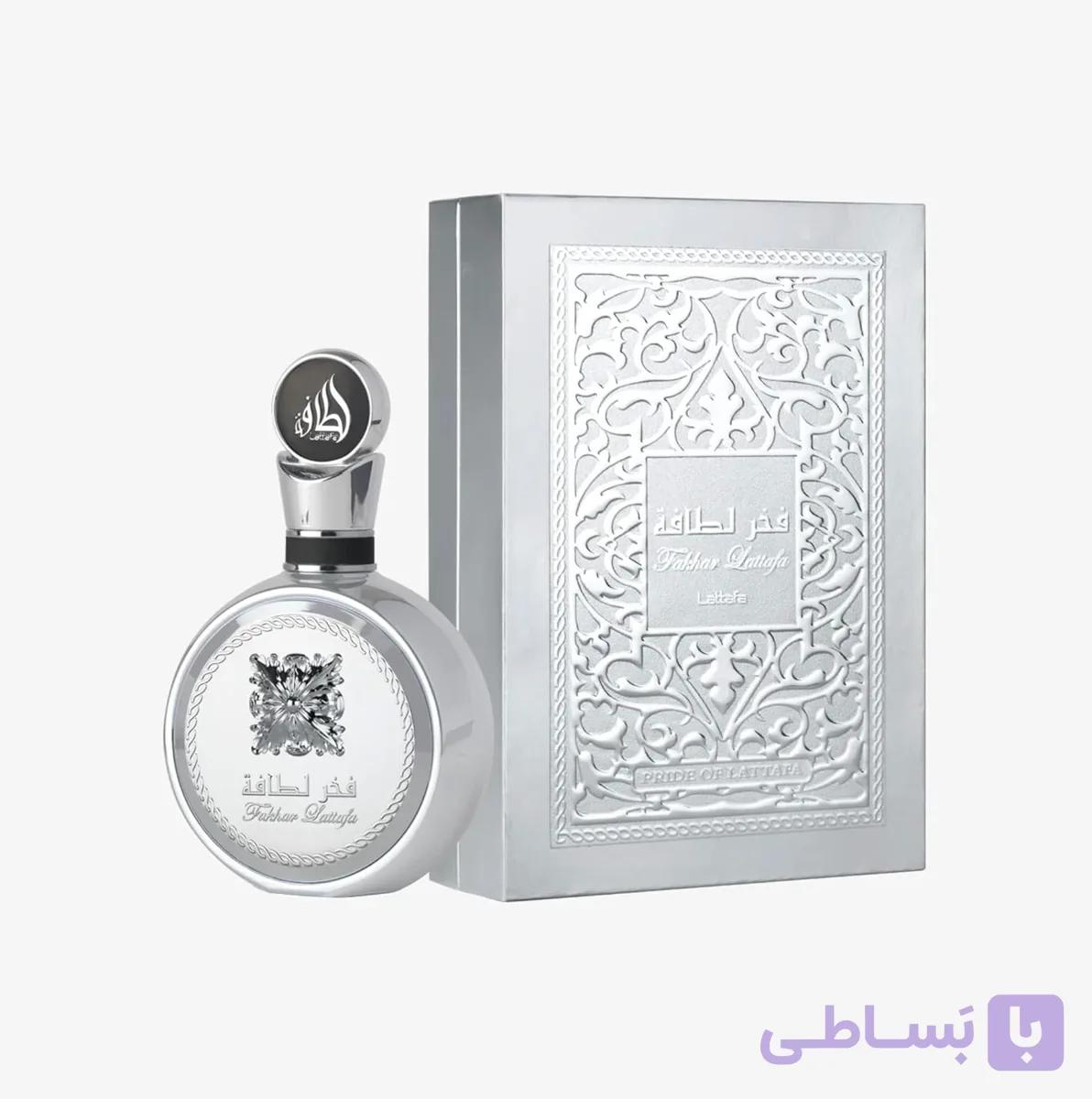 عطر زنانه و مردانه لطافه فخر پلاتین مدل Lattafa Fakhar Platin حجم 100 میل — تصویر 1