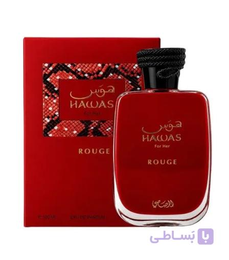 عطر زنانه رصاصی هوس رژ مدل Rouge حجم 100 میل — تصویر 1