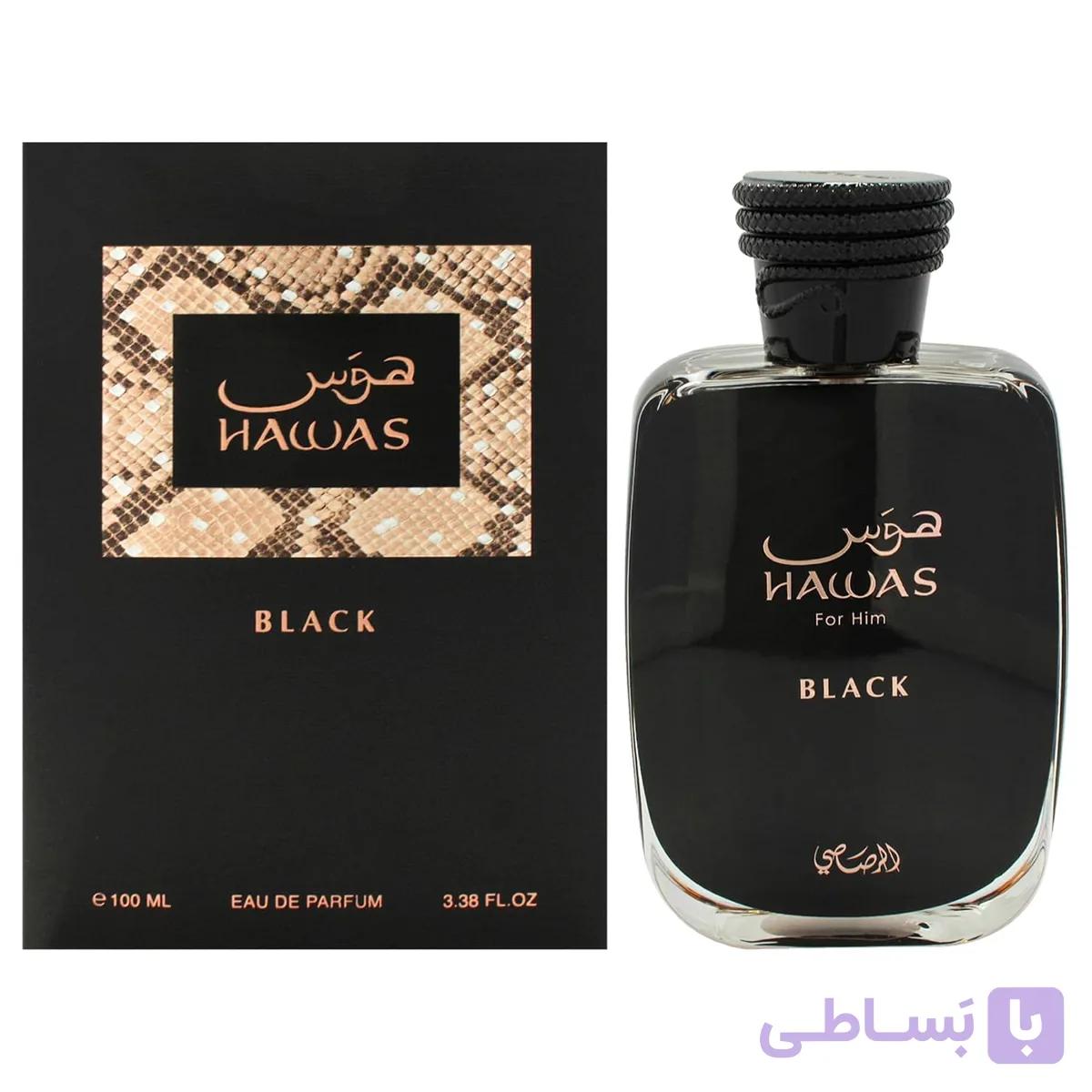 عطر مردانه رصاصی هوس بلک مدل BLACK حجم 100 میل — تصویر 1