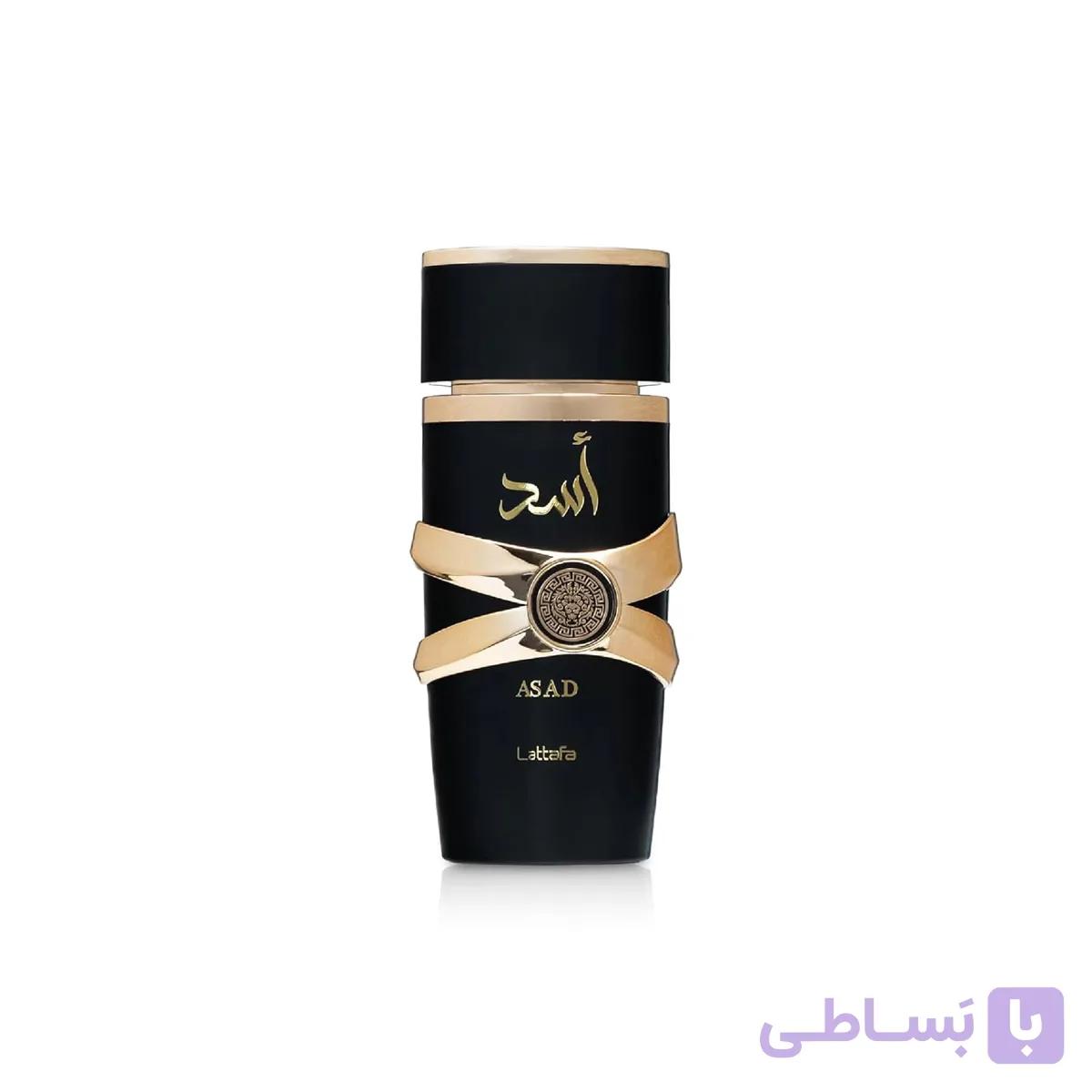 عطر مردانه لطافه اسد مشکی مدل Asad حجم 100 میل — تصویر 1