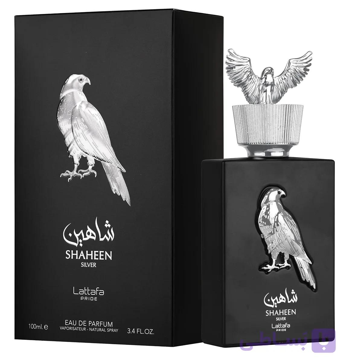 عطر مردانه لطافه شاهین سیلور مدل Shaheen silver lattafa حجم 100 میل — تصویر 1