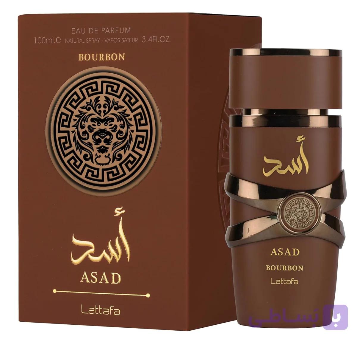 عطر مردانه لطافه اسد بوربون مدل Bourbon حجم 100 میل — تصویر 1