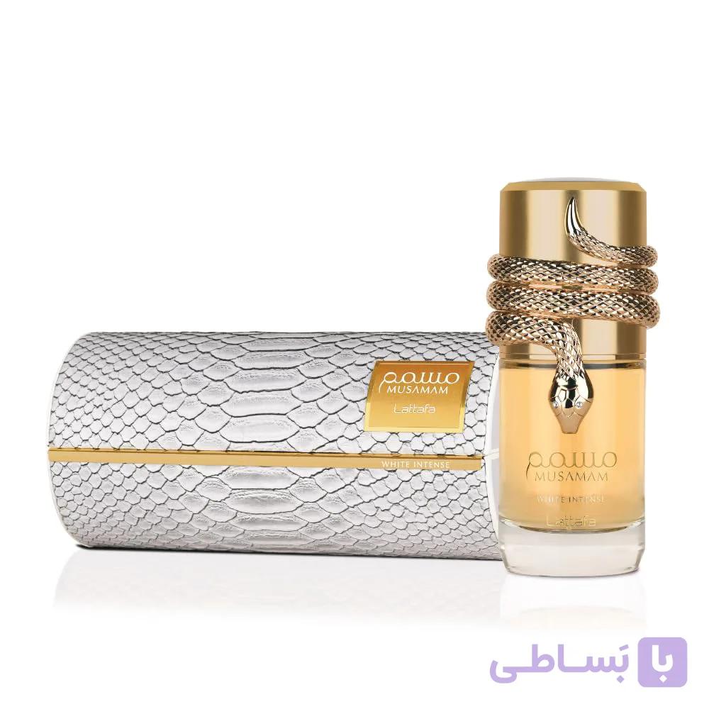 عطر زنانه لطافه مسمم وایت مدل Musamam White Intense حجم 100 میل — تصویر 1