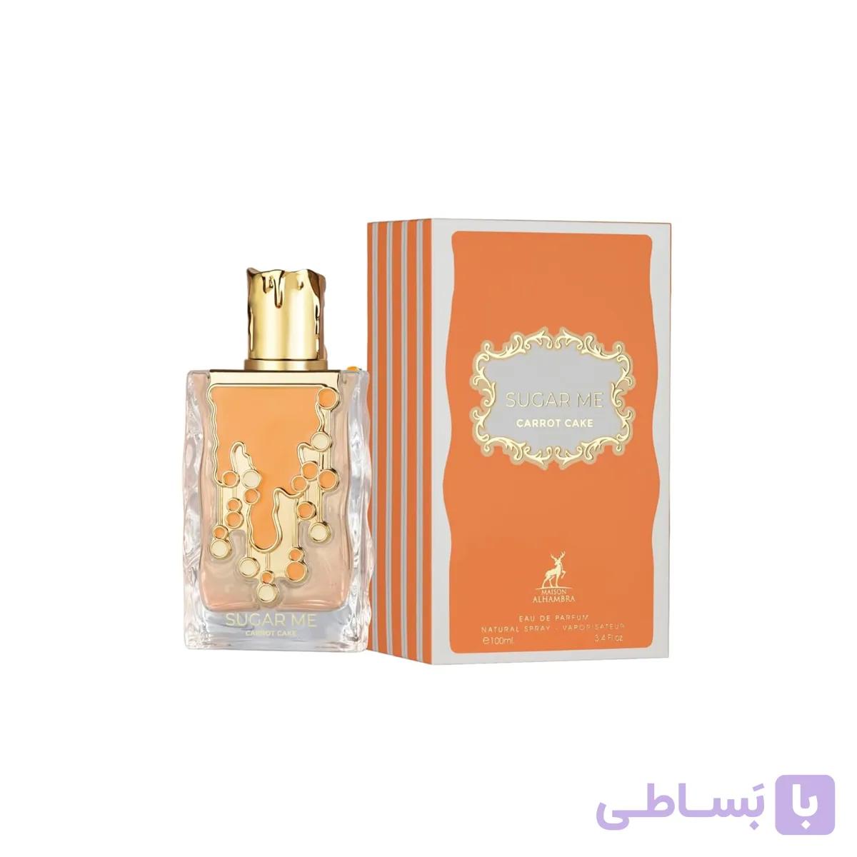 عطر زنانه الحمبرا شوگر می کرت کیک مدل Sugar Me Carrot Cake حجم 100 میل — تصویر 1